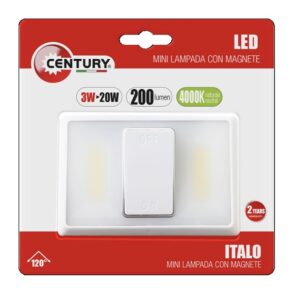 PROIETTORE LED ITALO a Batterie 4x1,5V AAA 3w Luce Natura